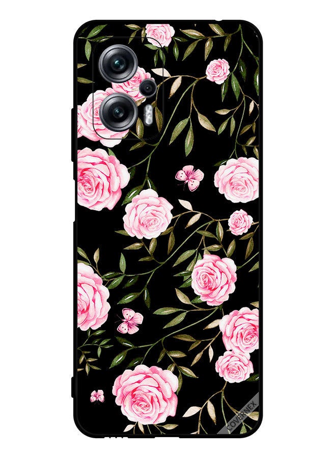 Covernex Protective Case Cover For Xiaomi Redmi Note 11T Pro Rose In Bunches Of Small Leaves - Image 1