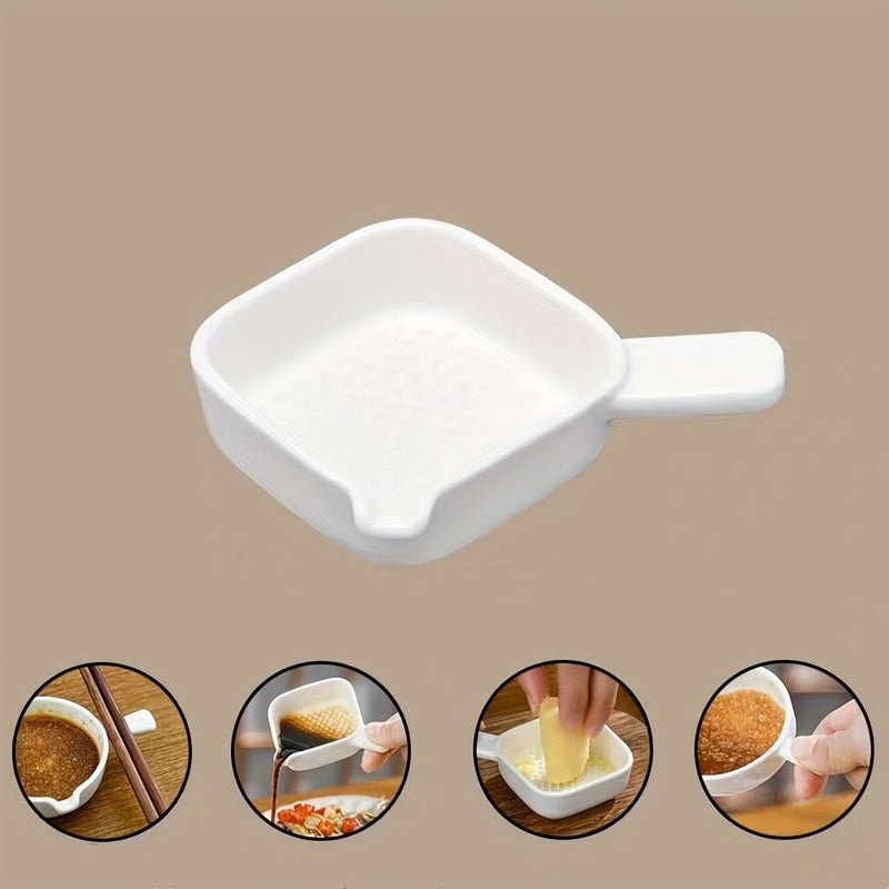 Home Seasoning Dish Hot Pot Dipping Sauce Bowl Side Dish Plate Ginger Garlic Grinder 1 Quantity - Image 1