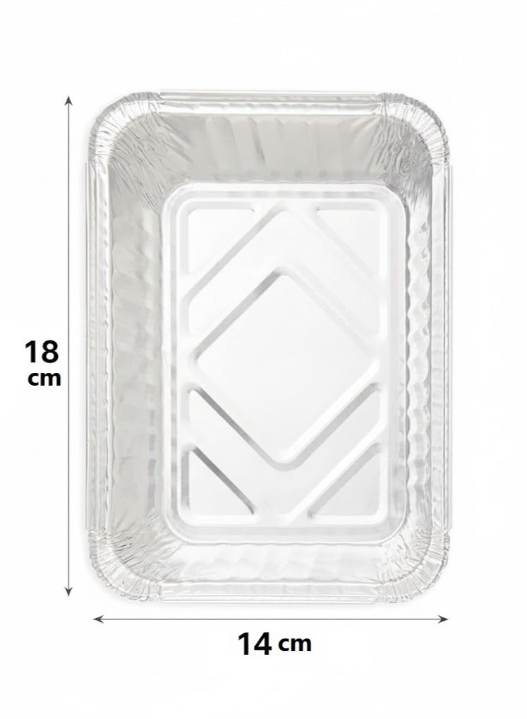 50 Pcs Disposable Aluminum Foil Pans With Lids Size 18*14*3 cm - Image 5