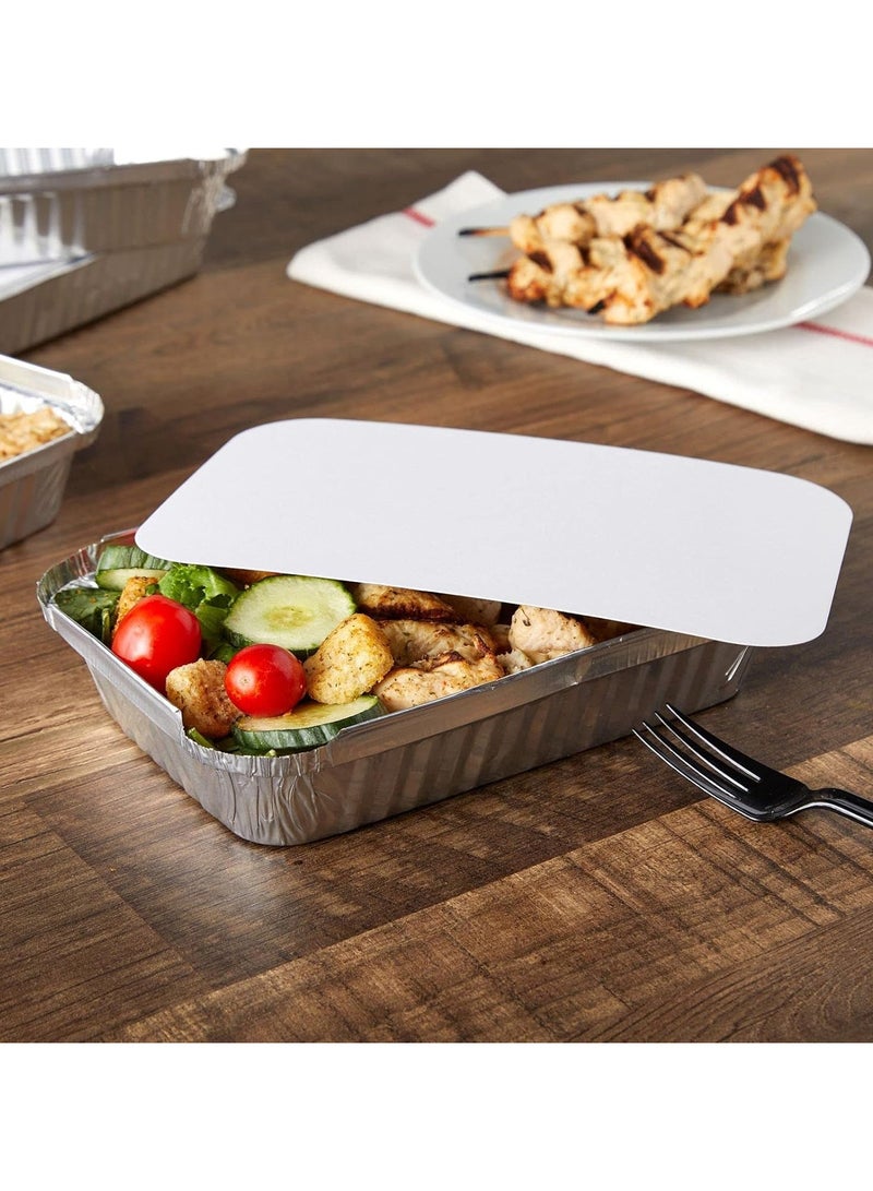 50 Pcs Disposable Aluminum Foil Pans With Lids Size 18*14*3 cm - Image 4