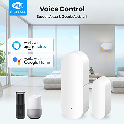 SENCKIT WiFi Door Sensor: Smart Door Open/Closed Detectors, Wireless Window Sensor with App Notification Alert, Contact Sensor for Home Security, Compatible with Alexa Google Assistant (1pack) - Image 3