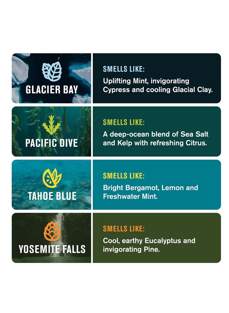 Every Man Jack Every Man Jack Cold Plunge Mens Bar Soap Set - Deeply Cleans, Hydrates with Naturally Derived Ingredients - Iconic Cold Water Scents - Pacific Dive, Glacier Bay, Tahoe Blue, Yosemite Falls, 4 Bar Set  - Image 5