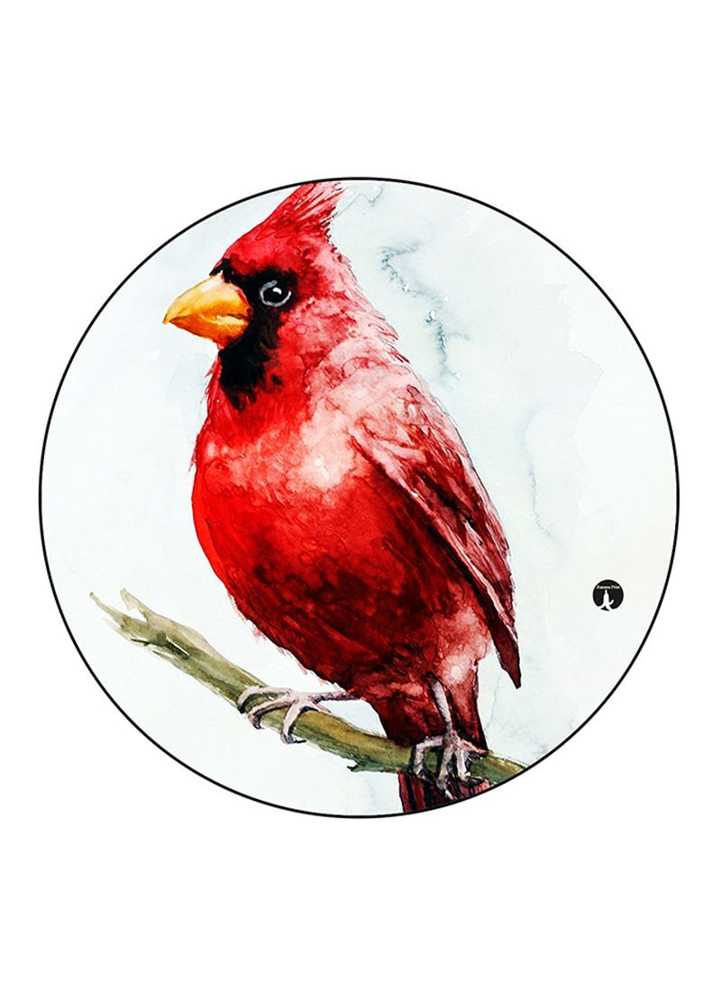 RKN Bird Printed Mouse Pad  Round  Multicolour