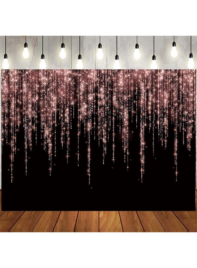 LTLYH 7x5ft Black and Gold Backdrop Golden Spots Backdrop Vinyl Photography Backdrop Vintage Astract Background for Family Birthday Party Newborn Studio Props 218 - Image 2