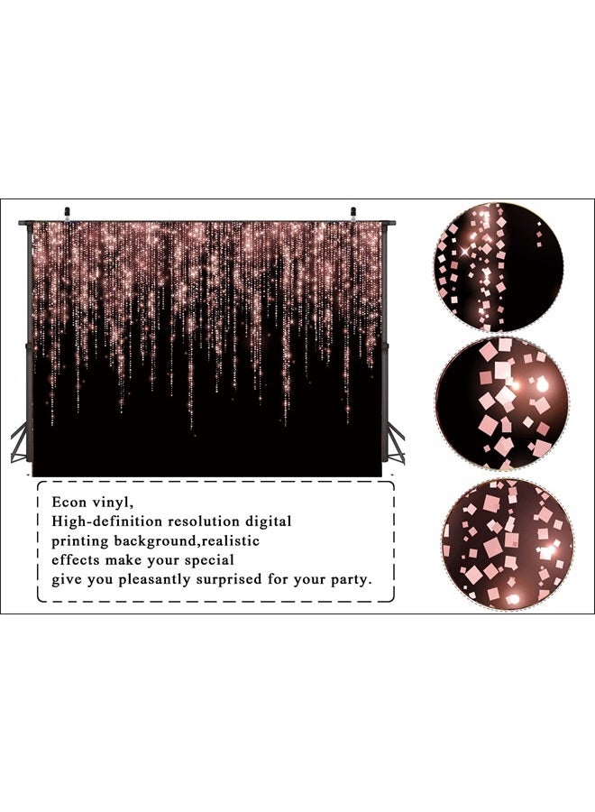 LTLYH 7x5ft Black and Gold Backdrop Golden Spots Backdrop Vinyl Photography Backdrop Vintage Astract Background for Family Birthday Party Newborn Studio Props 218 - Image 3