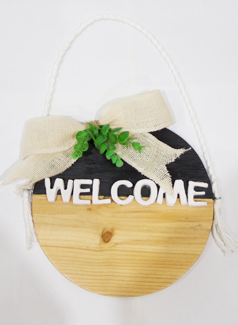 Welcome hanging with bow
