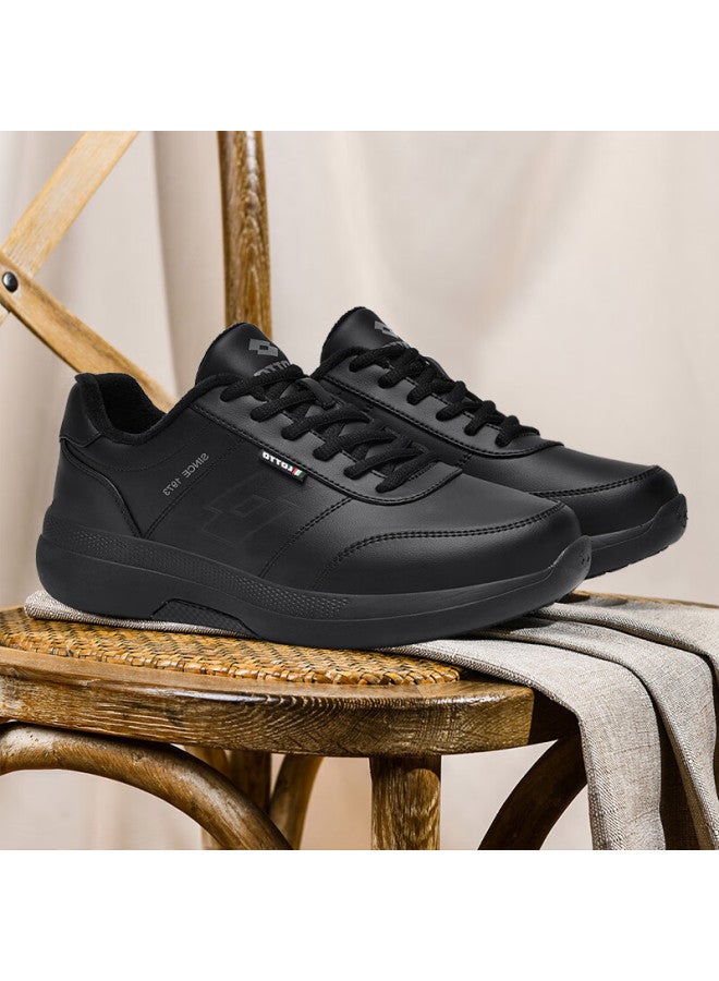 Lotto Winter Fleece-lined Men's Golf Casual Shoes Sports Sneakers Warm White Shoes 8831m Black Size 42