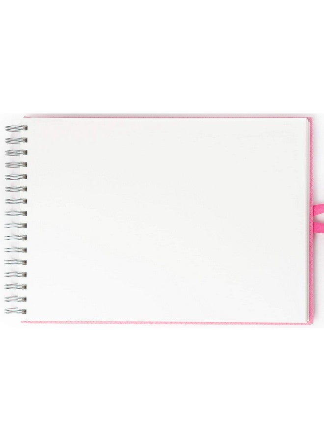COMMA Abaca - Wire-O Bound Sketchbook with Ribbon Closure - A4 Size (Medium) - 50 Sheets - 160gsm Anti-Ageing, Acid Free, Archival Fine Grain Paper - Micro-Perforations for Easy Tear Off - (Pink) - Image 3