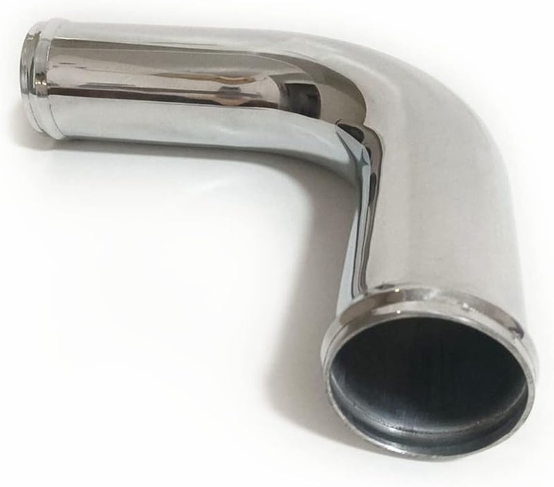 AotoKoop 4" (102mm) OD 90 Degree Aluminum Elbow Pipe with Beaded Ends, Polished 11.81" (300mm) Long - Image 4