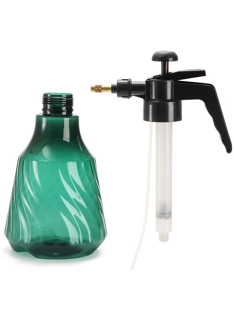 KASTWAVE - 0.5 Gallon Hand Held Garden Sprayer, Manual Pump Pressure Water Sprayers with Adjustable Nozzle, Plastic Clear Watering Can for Lawn, Garden, Indoor and Outdoor Gardening, 2 Pack - Image 1