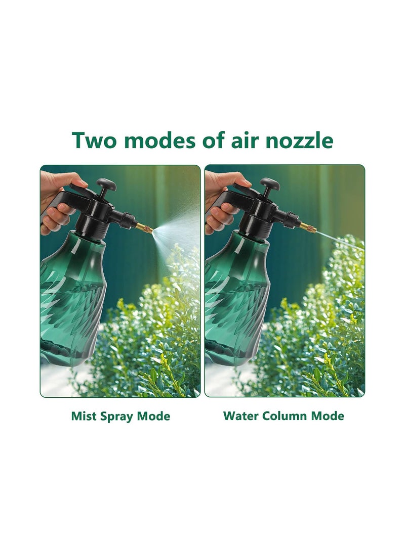 KASTWAVE - 0.5 Gallon Hand Held Garden Sprayer, Manual Pump Pressure Water Sprayers with Adjustable Nozzle, Plastic Clear Watering Can for Lawn, Garden, Indoor and Outdoor Gardening, 2 Pack - Image 1