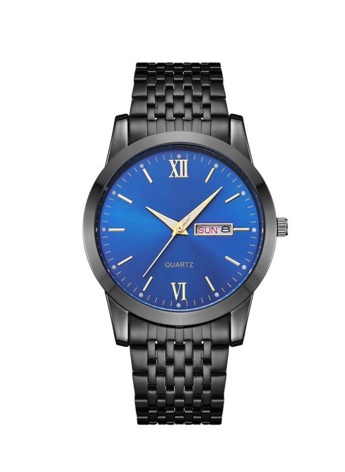 Business cool handsome men's watch atmospheric personality double calendar durable high-grade simple men's watch  - Image 1