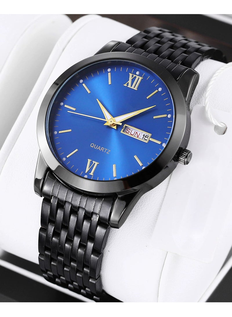 Business cool handsome men's watch atmospheric personality double calendar durable high-grade simple men's watch  - Image 3