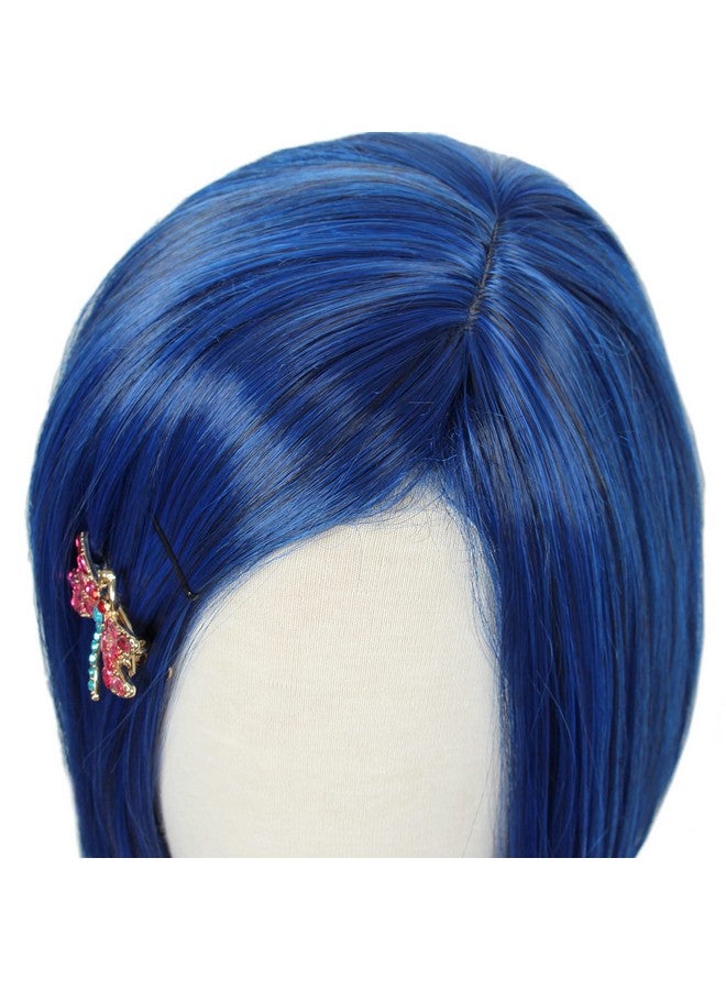 Linfairy باروكة قصيرة زرقاء للأطفال من لينفيري لزي الهالوين وملابس الكوسبلاي - Image 3