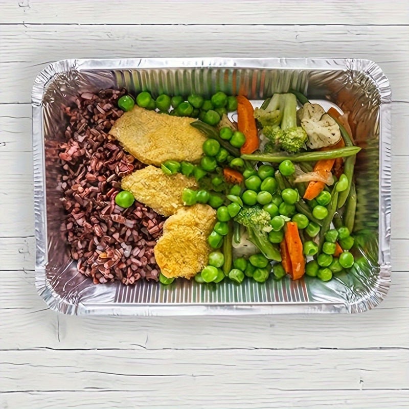 40pc Heavy Duty Aluminum Oblong Foil Pans With Clear Lids 2.5lb per Tray - Image 5