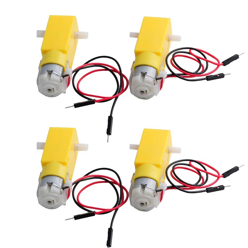 Stemedu 4PCS DC TT Motor Gearbox Motor - 3-6V Dual Shaft Geared Electric Motors for Ar-duino Smart Car Chassis - 200RPM Ratio 1:48 DIY Robot Toys (4) - Image 5