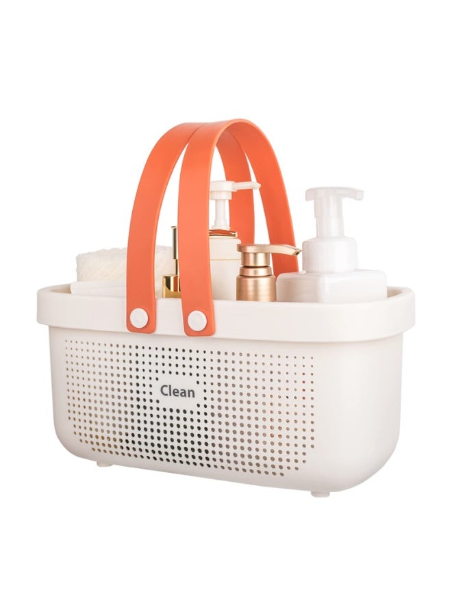 عام سلة تخزين بلاستيكية بمقبض، حاملة محمولة للاستحمام، منظم سلة أو صندوق للحمام والمطبخ وغرف النوم والسكن الجامعي. - Image 1