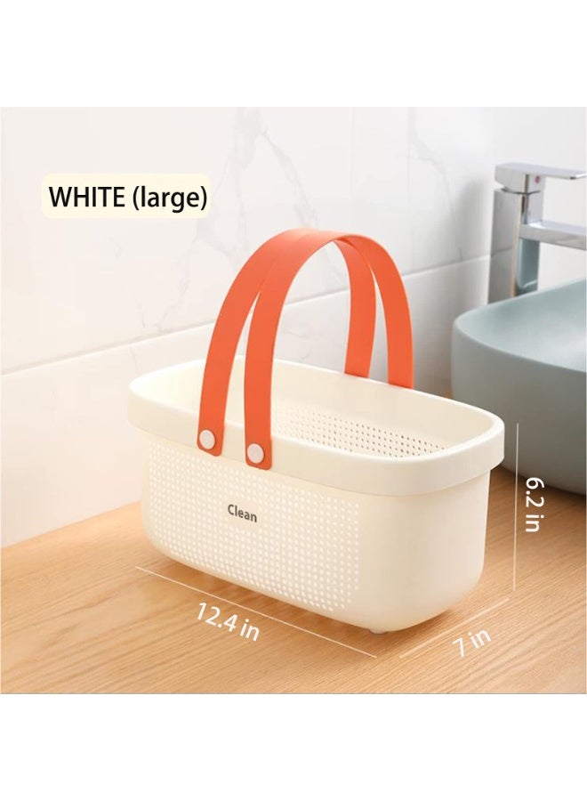 عام سلة تخزين بلاستيكية بمقبض، حاملة محمولة للاستحمام، منظم سلة أو صندوق للحمام والمطبخ وغرف النوم والسكن الجامعي. - Image 3
