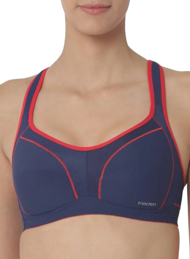 ترايامف Triumph International Padded Sports Bra for Women | Minimizer 32B, Multi-Colour | Full Coverage Cut and Sew Design | Comfortable Support with Cross-Back Straps | Pack of 1