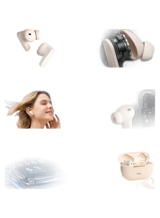 SOAIY Tr6 Bluetooth Headphones, Anc Active Noise Cancellation Second Generation App Version, Bluetooth 5.3 Gaming Headphones, Compatible With Apple, Huawei, Xiaomi Phones, Prussian Blue - Image 1