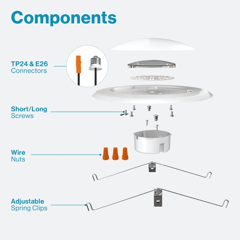 Sunco Lighting Sunco 24 Pack 5/6Ã¢â‚¬ LED Disk Lights Flush Mount Ceiling Light Fixture Recessed 5000K Daylight, 100W Equivalent 15W, 1050LM, Dimmable Low Profile Surface Mount ETL & Energy Star Listed - Image 3