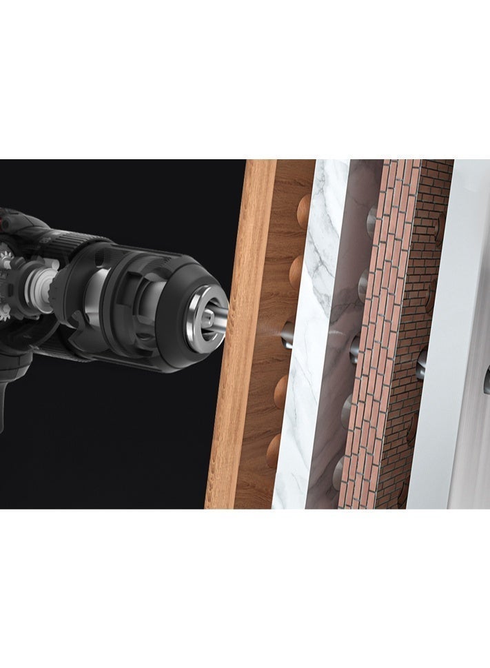 كاتربلر مثقاب مطرقي لاسلكي CAT DX1010 بجهد 18 فولت بدون فحمات، عزم 50 نيوتن متر، ظرف معدني 13 ملم، سرعتين، 20+1+1 وضعية، مع 2 بطارية 2.0 أمبير وشاحن، أصفر/أسود - Image 4