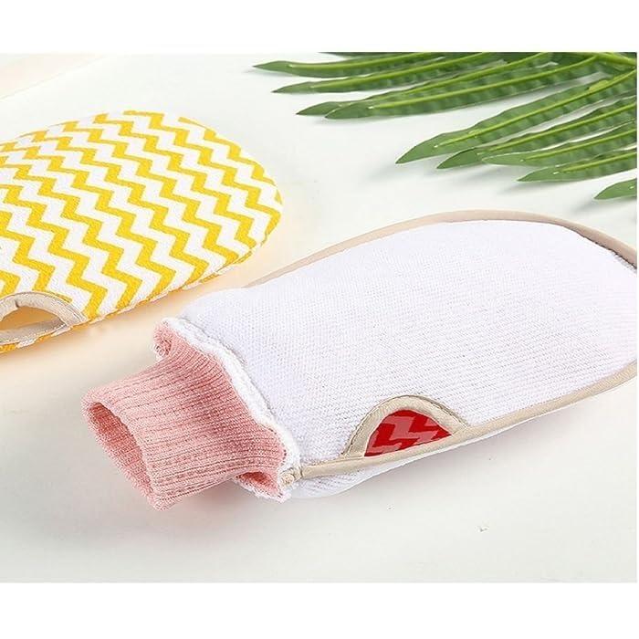 CLICKSWIFT قفازات استحمام CLICKSWIFT لإزالة الجلد الخشن، متعددة الألوان، 1 زوج. - Image 3