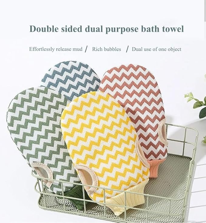 CLICKSWIFT قفازات استحمام CLICKSWIFT لإزالة الجلد الخشن، متعددة الألوان، 1 زوج. - Image 5