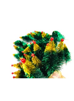 Evisha Evisha 50 Mini Tiny Artificial Christmas XMass Tree Pins Cake Topper Gift Wraping Decoration Ornaments Christmas Tree Pins  - Image 4