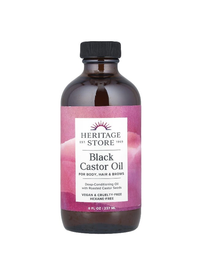 Heritage Store متجر التراث، زيت الخروع الأسود، 8 أونصة سائلة (237 مل) - Image 1