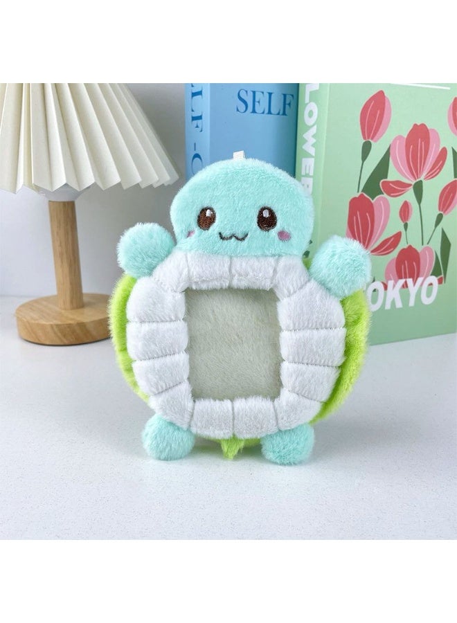 NIBEMINENT 1 - Piece Yunqi Meng Plush Kpop Photo Card Holder Pendant Key Chain ID Badge Holder ID Card Holder Photo Card Protector for School ID Office ID Access Card for Women Girls - Image 1