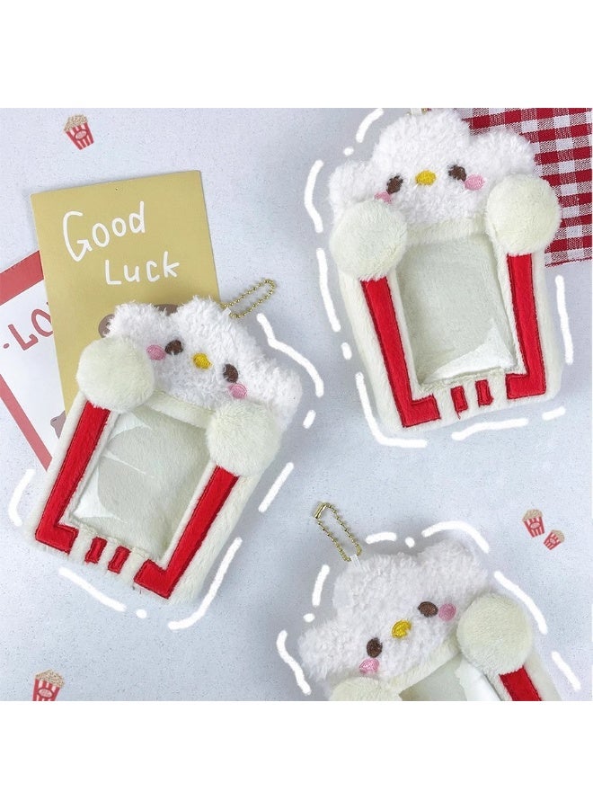 NIBEMINENT 1 - Piece Yunqi Meng Plush Kpop Photo Card Holder Pendant Key Chain ID Badge Holder ID Card Holder Photo Card Protector for School ID Office ID Access Card for Women Girls - Image 2