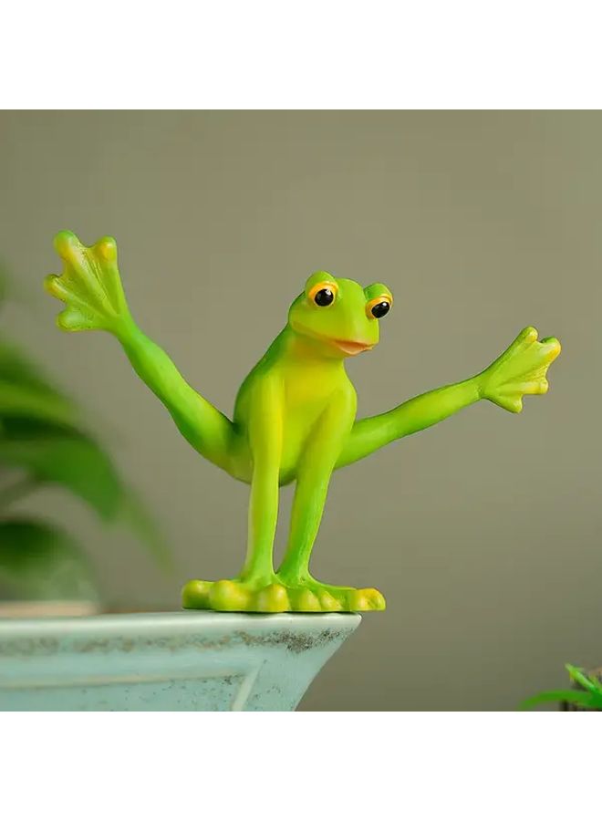 American Country Style Yoga Frog Figurine Model B For Desktop TV Cabinet Living Room Garden Decoration - Image 2