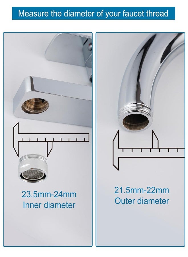 Hibbent Faucet Adapter Kit, Swivel Aerator Adapter to Connect Garden Hose - Multi-Thread Kitchen Sink Faucet to Garden Hose Adapter 3/4 Inch - Chrome Finished - Image 4