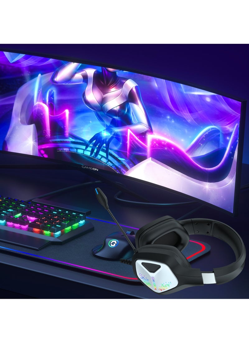 GameOn - GAMEON GOK905 Infernus Static RGB Gaming Headset Supportable for PS4 PS5 XBOX ONE PC with USB Connectivity - Image 1