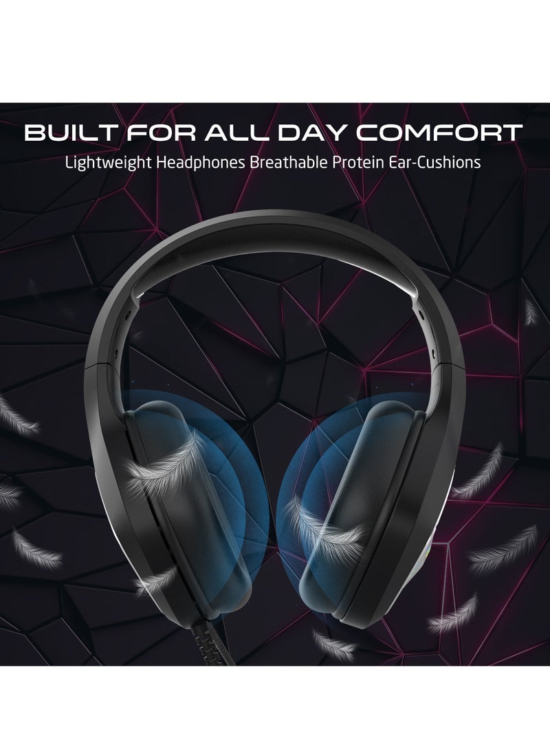 GameOn - GAMEON GOK905 Infernus Static RGB Gaming Headset Supportable for PS4 PS5 XBOX ONE PC with USB Connectivity - Image 1