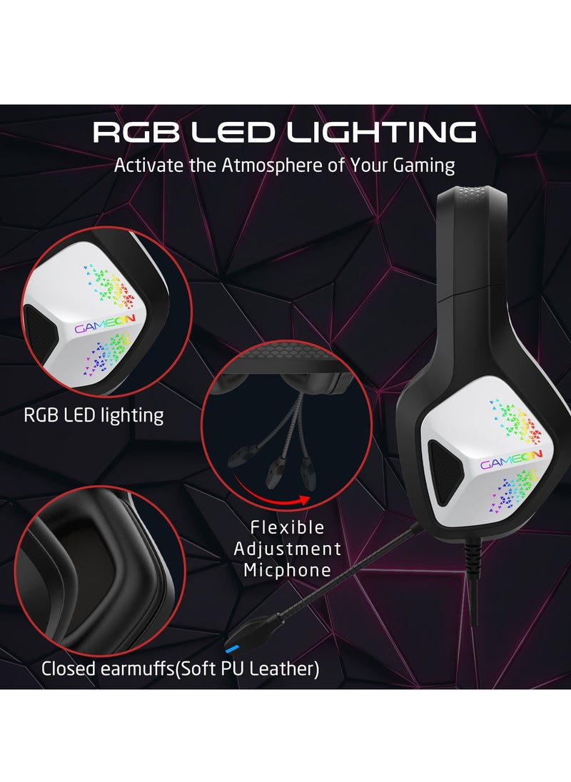 GameOn - GAMEON GOK905 Infernus Static RGB Gaming Headset Supportable for PS4 PS5 XBOX ONE PC with USB Connectivity - Image 1