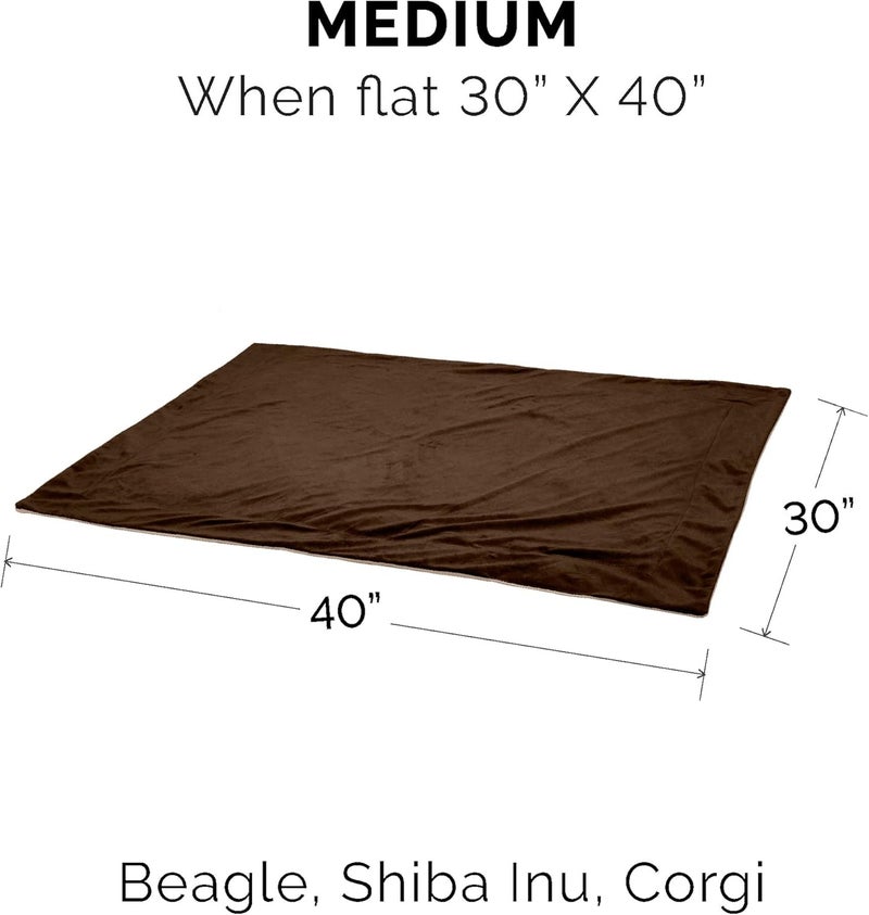 Furhaven Pet Blanket for Dogs and Cats - Waterproof Two-Tone Luxe Velvet Dog Throw Blanket, Washable, Brownstone, Medium - Image 2