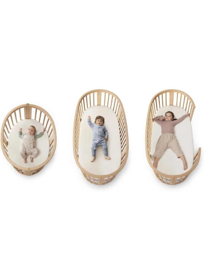 STOKKE - Sleepi Baby Crib/Bed Baby Bed For 0 - 36 Months Adjustable, Stylish And Flexible Optional Extension Kit For Children Up To 10 Years Old Natural - Image 1