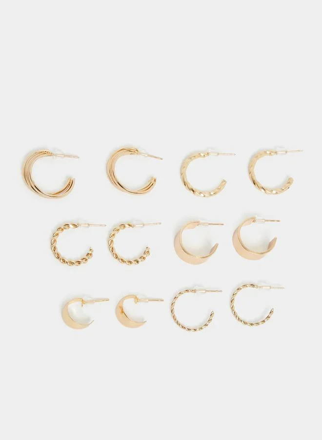 Styli Set of 6 - Plain Hoop Earrings