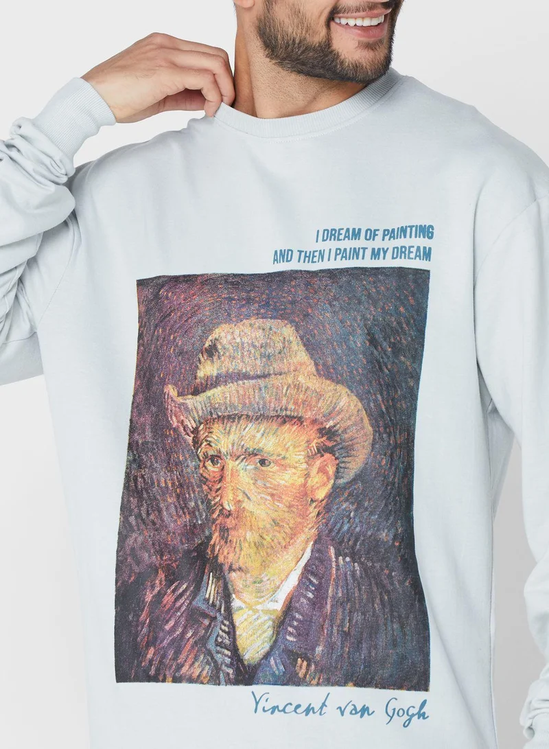 APOH Graphic Design Drop Shoulder Sweatshirt