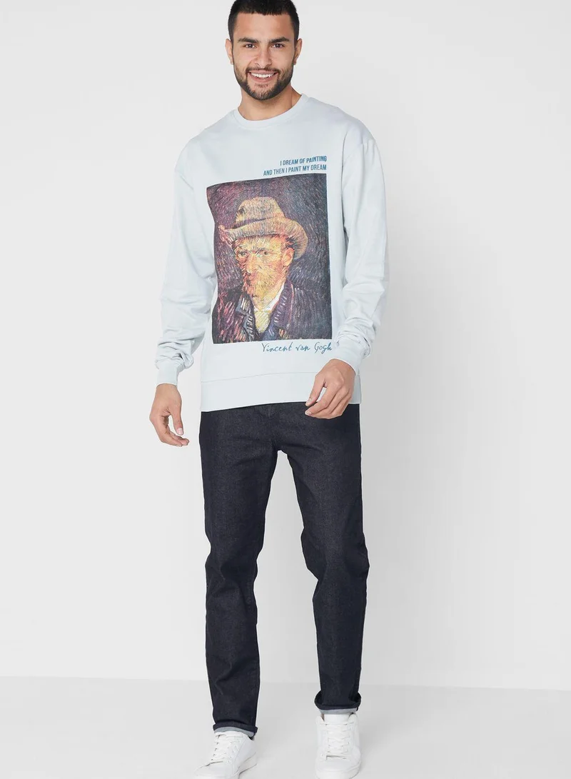 APOH Graphic Design Drop Shoulder Sweatshirt