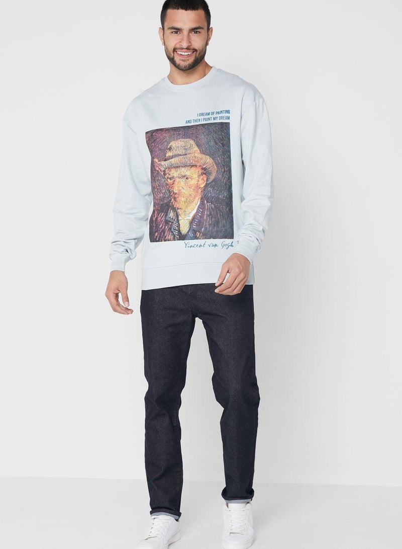 اي بي او اتش سويت شيرت بطبعة جرافيك - Image 4