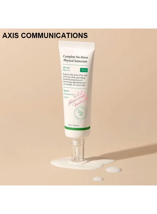 AXIS COMMUNICATIONS Complete No-Stress Physical Sunscreen SPF 50+ PA++++, Protect Skin From UVA And UVB, Sunblock Cream Face, 50ml / 1.69 fl oz - Image 2