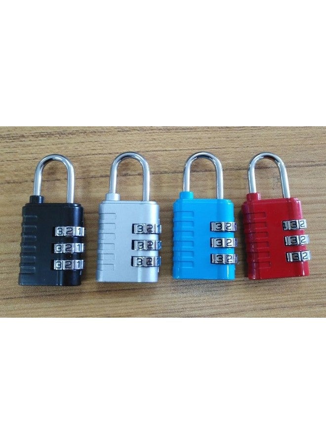 VIVITO 3 Digit Combination Locks for Luggage | Travel Safety Padlocks for International Travelling (Multicolor 1 Pack of Four Piece) - Image 2