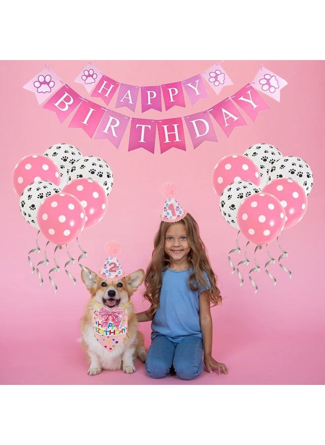 duludulu - Dog Birthday Party Supplies - Bandana Hat, Red Bowtie, Tutu Skirt for Girl Dog Decorations - Image 1