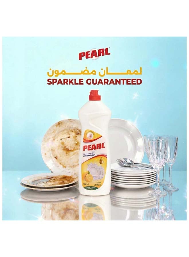 Pearl Dishwash Liquid Lemon 2L Promo Pack Strong Grease Removal Dishwashing Soap Soft on Hands Kitchen Cleaner  2 x 1L, 2 L - Image 3