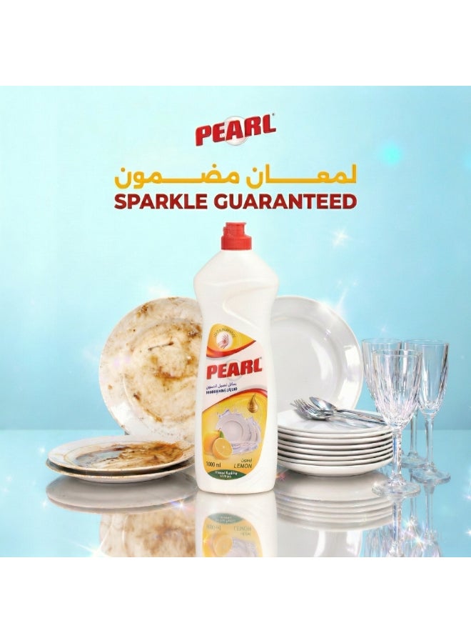 Pearl Dishwash Liquid Lemon 2L Promo Pack Strong Grease Removal Dishwashing Soap Soft on Hands Kitchen Cleaner  2 x 1L, 2 L - Image 3