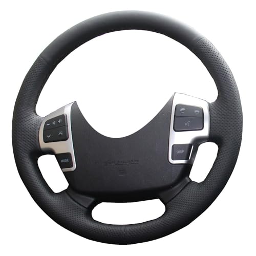 Eiseng DIY Sew Stitch Steering Wheel Covers for Toyota Land Cruiser 2008-2015 / for Tundra 2007-2013 / for Sequoia 2008-2013 Interior Accessories Microfiber Leather (Black Thread) - Image 1