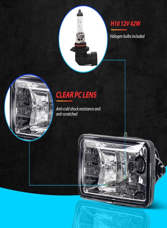 SPIEGEER Fog Lights for 2015 2016 2017 2018 2019 2020 Ford F150 Bumper Lights Assembly Replacement Kit for 2017 2018 Super Duty with H10 12V 42W Halogen Bulbs (Clear Lens) - Image 4